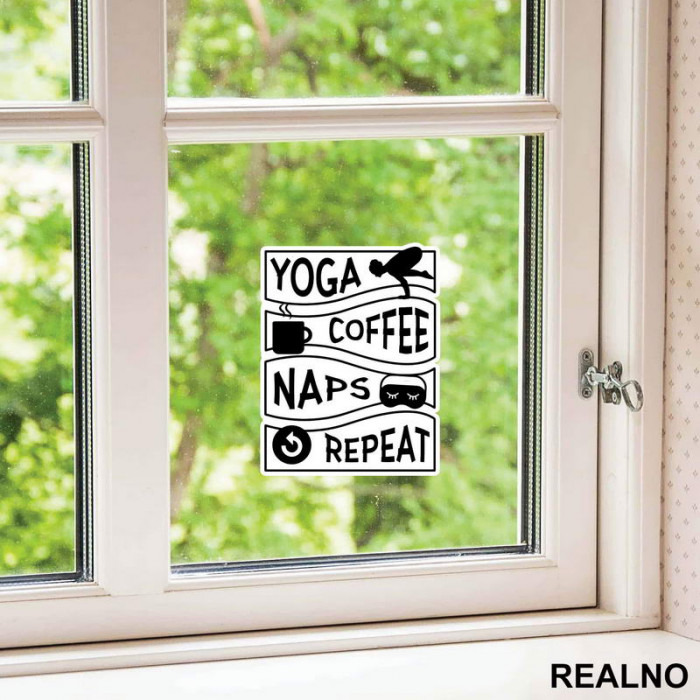 Coffee, Naps - Yoga - Nalepnica