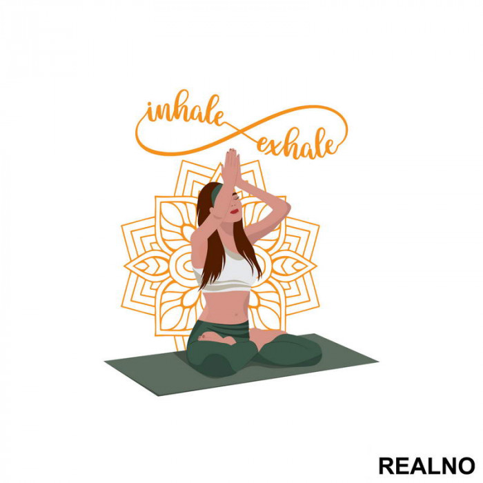 Inhale Exhale - Yoga - Nalepnica