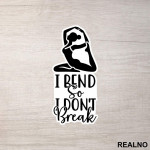 I Bend So I Don't Break - Yoga - Nalepnica