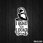 I Bend So I Don't Break - Yoga - Nalepnica