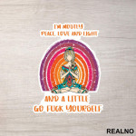 Peace, Love And Light - Yoga - Nalepnica Peace, Love And Light - Yoga - Nalepnica