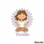 Breathe - Yoga - Nalepnica