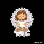 Breathe - Yoga - Nalepnica