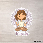 Breathe - Yoga - Nalepnica