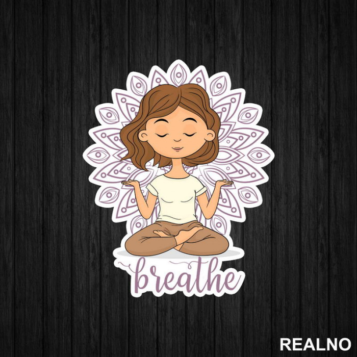 Breathe - Yoga - Nalepnica