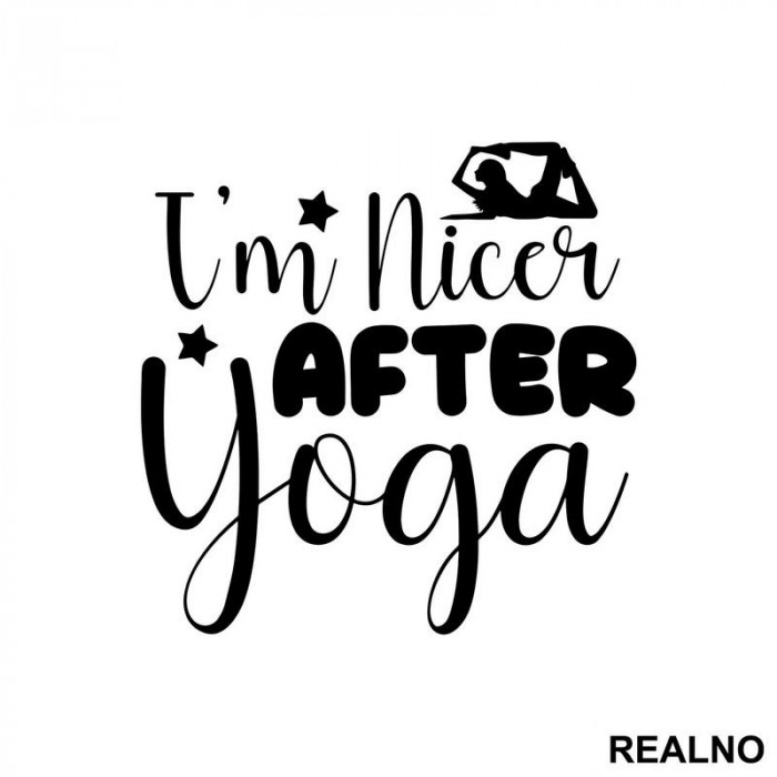 Nicer After - Yoga - Nalepnica