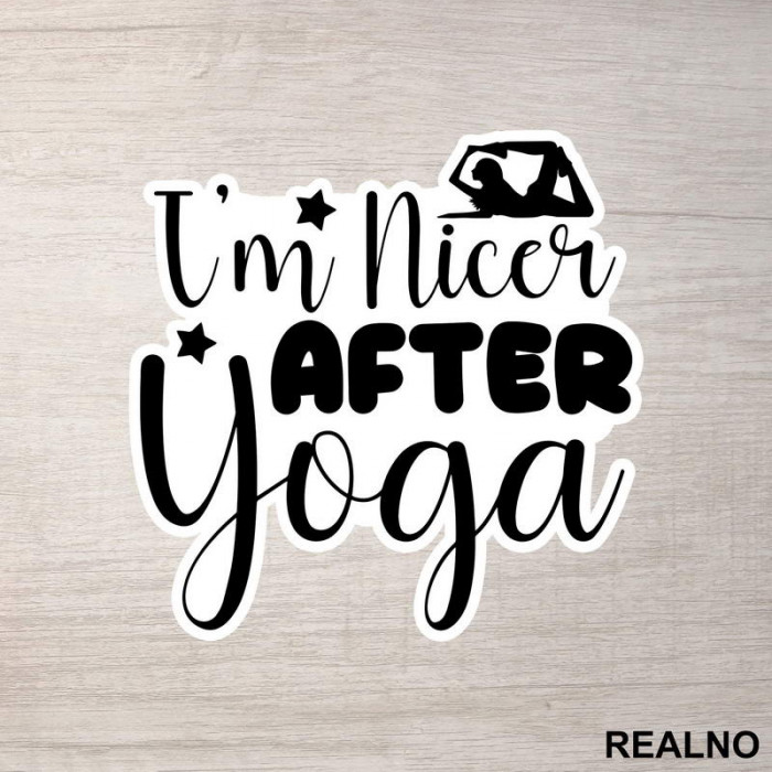 Nicer After - Yoga - Nalepnica