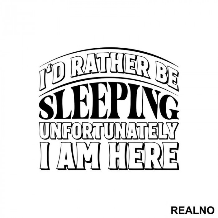 Rather Be Sleeping - Humor - Nalepnica