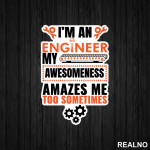 My Awesomeness Amazes Me Too - Engineer - Nalepnica