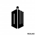 Black Logo - Doctor Who - DW - Nalepnica