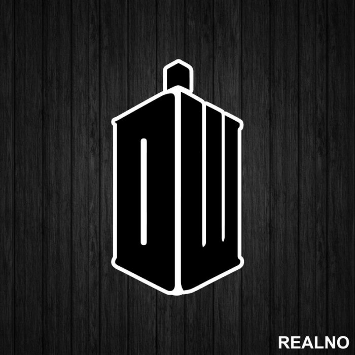 Black Logo - Doctor Who - DW - Nalepnica