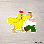 Pete Griffin And Ernie The Giant Chicken - Family Guy - Nalepnica