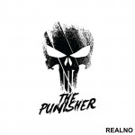 Grunge Skull Logo - Punisher - Nalepnica