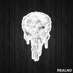 Dripping Paint Skull Logo - Punisher - Nalepnica