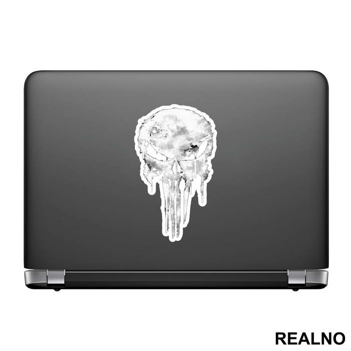 Dripping Paint Skull Logo - Punisher - Nalepnica