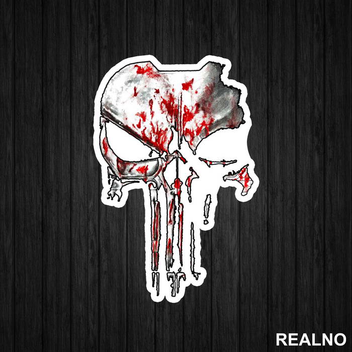 Blood On The Skull - Punisher - Nalepnica