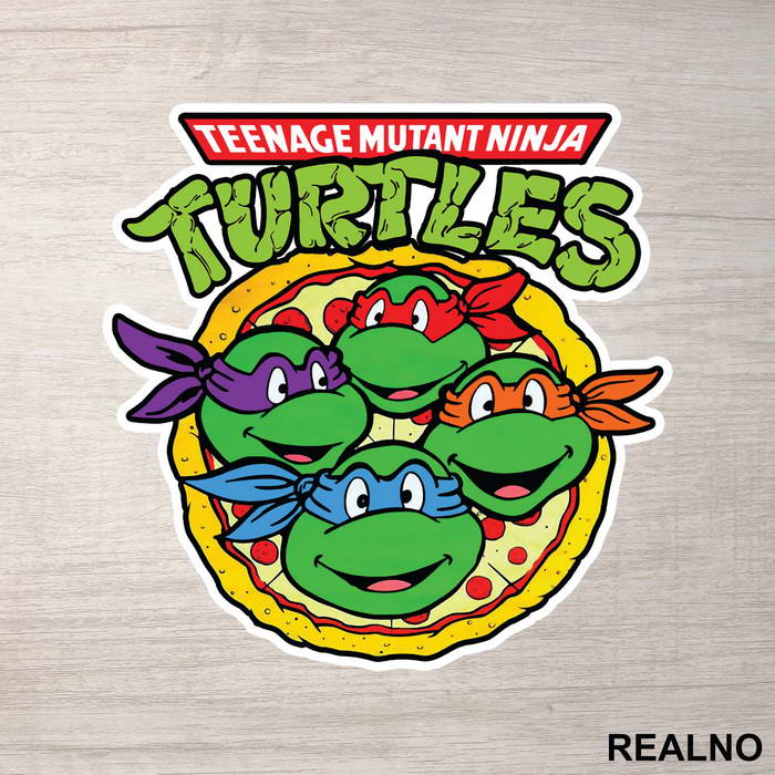 Turtle Pizza - Nindža Kornjače - Nalepnica