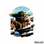 Baby Yoda Looking Up - Yoda - Mandalorian - Star Wars - Nalepnica