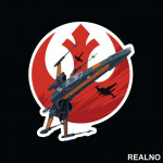 Starfighter In Action - Star Wars - Nalepnica