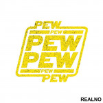 Pew Pew Title - Star Wars - Nalepnica
