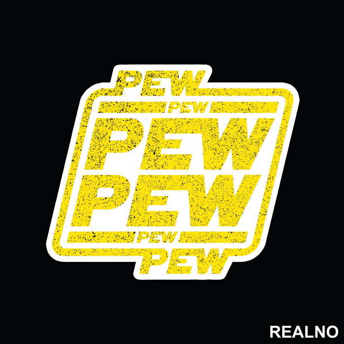 Pew Pew Title - Star Wars - Nalepnica