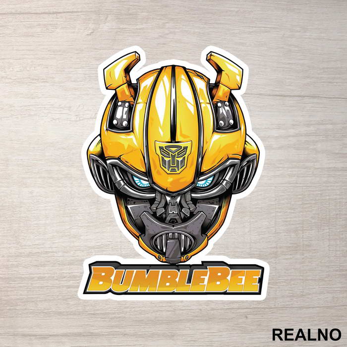 Bumblebee Head Illustration - Transformers - Nalepnica