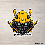 Angry Bumblebee Head - Transformers - Nalepnica