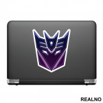 Purple Metal - Decepticon Logo - Transformers - Nalepnica