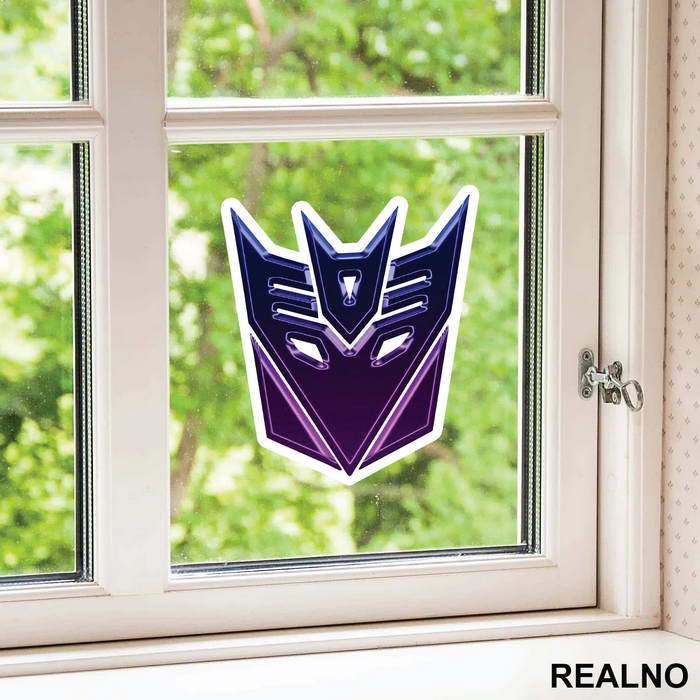 Purple Metal - Decepticon Logo - Transformers - Nalepnica