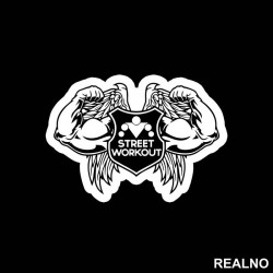 Never Give Up Street Workout. - Trening - Nalepnica Never Give Up Street Workout. - Trening - Nalepnica
