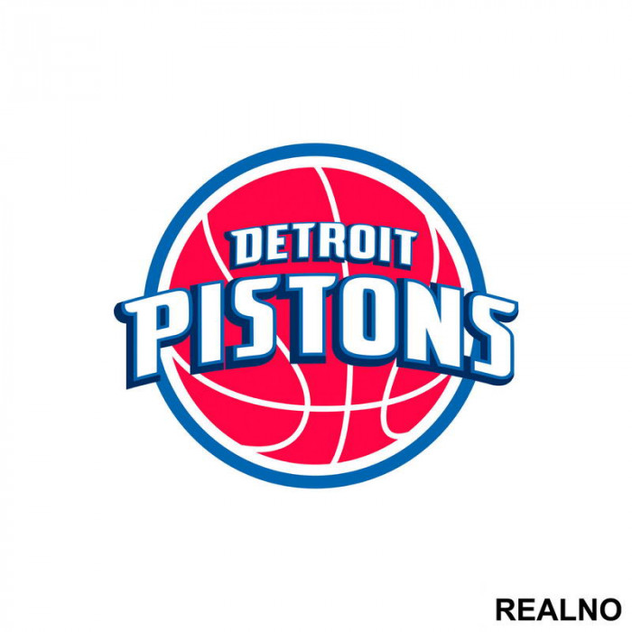 Detroit Pistons Logo - NBA - Košarka - Nalepnica