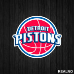 Detroit Pistons Logo - NBA - Košarka - Nalepnica