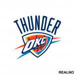 Oklahoma Thunder Logo - NBA - Košarka - Nalepnica