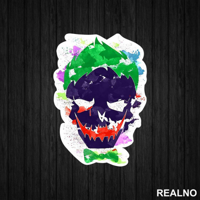 Joker Watercolor Splash - Suicide Squad - Nalepnica