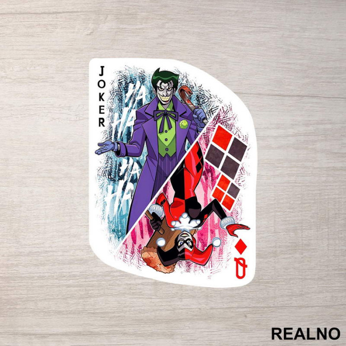 Joker and Quinn Card - Suicide Squad - Nalepnica