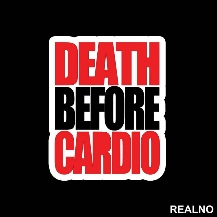 Death Before Cardio - Trening - Nalepnica