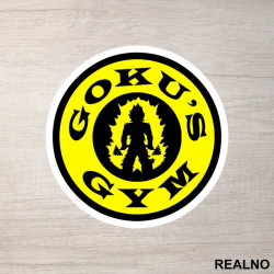 Goku's Gym - Trening - Nalepnica Goku's Gym - Trening - Nalepnica