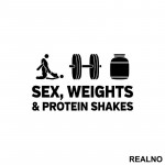 Sex, Weights And Protein Shakes - Trening - Nalepnica