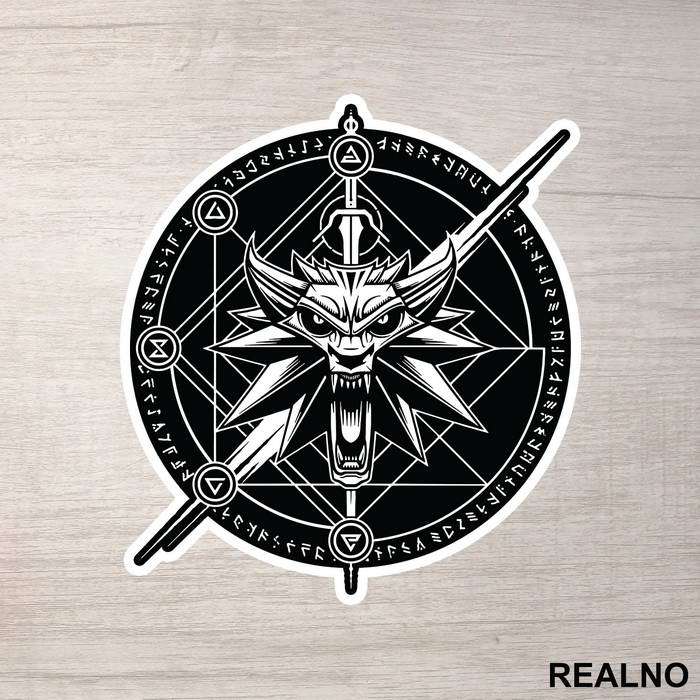 Logo With Runes - The Witcher - Nalepnica