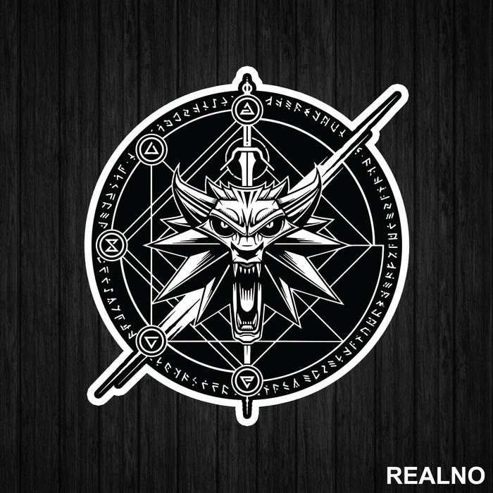 Logo With Runes - The Witcher - Nalepnica