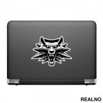 Wolf Head Logo - The Witcher - Nalepnica