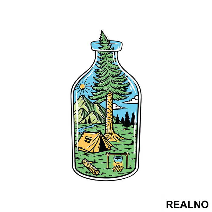 Nature In A Bottle - Planinarenje - Kampovanje - Priroda - Nature - Nalepnica