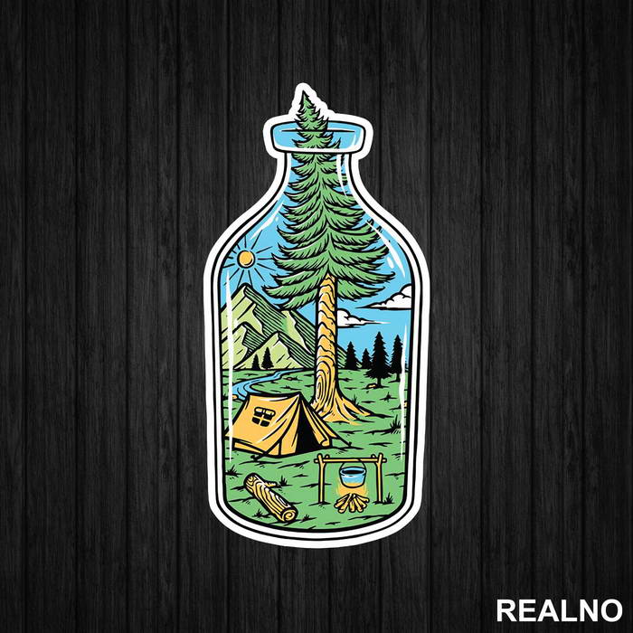 Nature In A Bottle - Planinarenje - Kampovanje - Priroda - Nature - Nalepnica