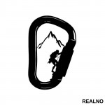 Mountain Climber Silhouette - Planinarenje - Kampovanje - Priroda - Nature - Nalepnica