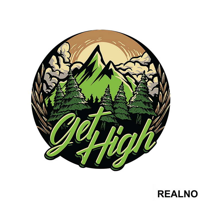 Get High - Planinarenje - Kampovanje - Priroda - Nature - Nalepnica