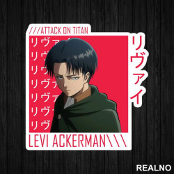 Angry Levi - Attack On Titan - Nalepnica Angry Levi - Attack On Titan - Nalepnica