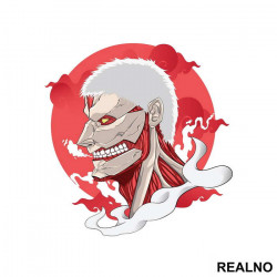 Armored Titan Red Smoke - Attack On Titan - Nalepnica Armored Titan Red Smoke - Attack On Titan - Nalepnica