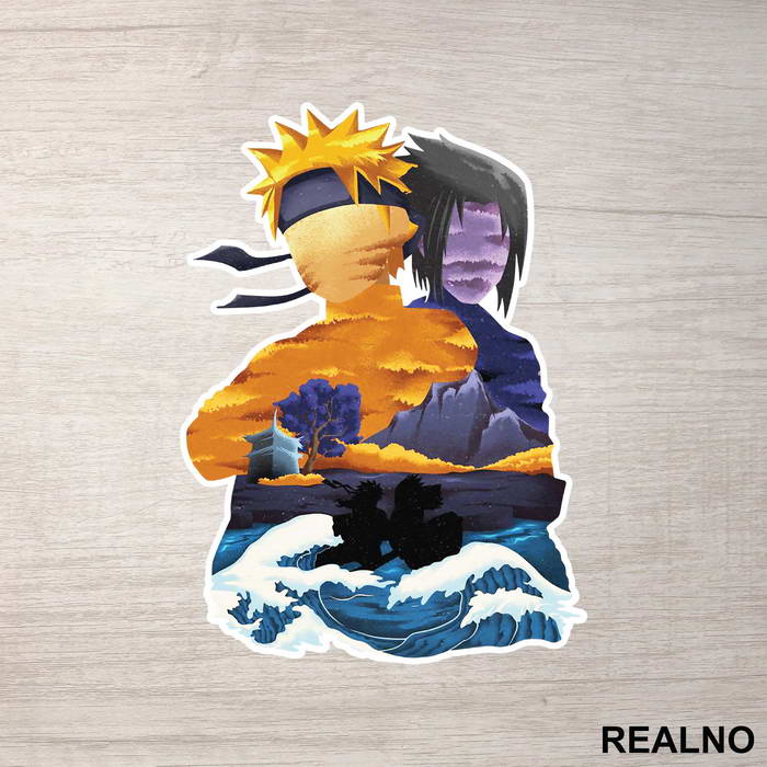 Sasuke Ocean Waves - Naruto - Nalepnica