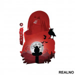 Itachi Red Silhouette - Naruto - Nalepnica