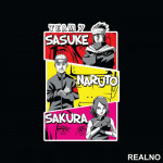 Team 7 As Adults - Naruto - Nalepnica